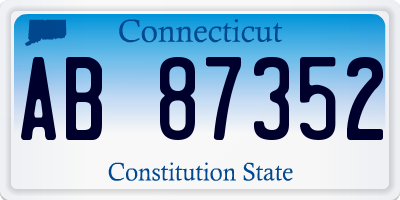 CT license plate AB87352