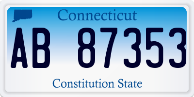 CT license plate AB87353