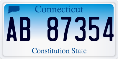 CT license plate AB87354