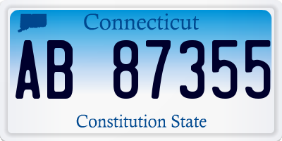 CT license plate AB87355