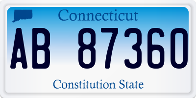 CT license plate AB87360