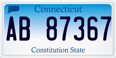 CT license plate AB87367