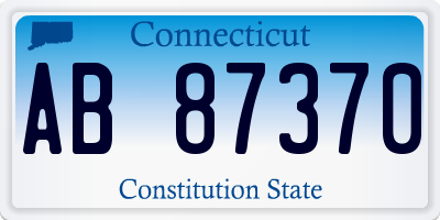 CT license plate AB87370