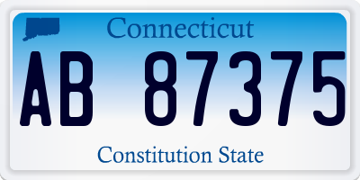 CT license plate AB87375