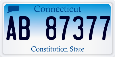 CT license plate AB87377