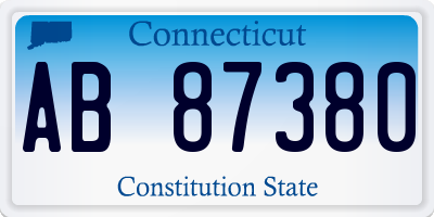 CT license plate AB87380