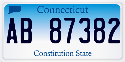 CT license plate AB87382