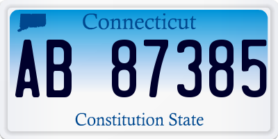 CT license plate AB87385