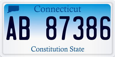 CT license plate AB87386