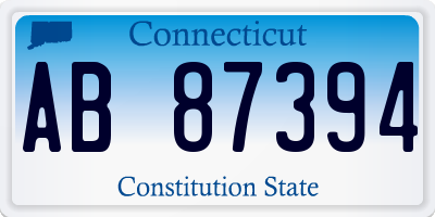 CT license plate AB87394