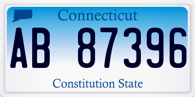 CT license plate AB87396