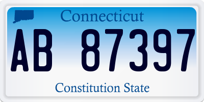 CT license plate AB87397