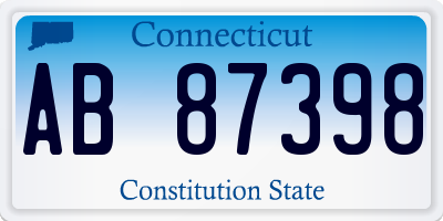 CT license plate AB87398