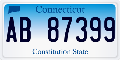 CT license plate AB87399