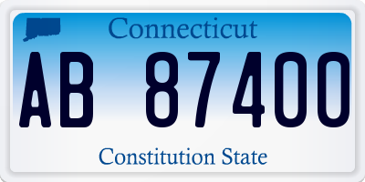CT license plate AB87400