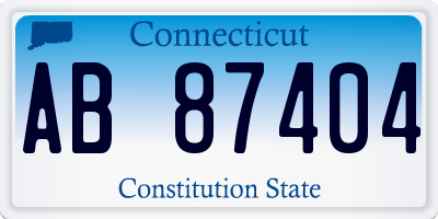 CT license plate AB87404