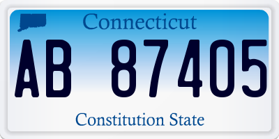 CT license plate AB87405