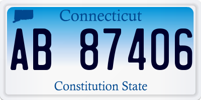 CT license plate AB87406