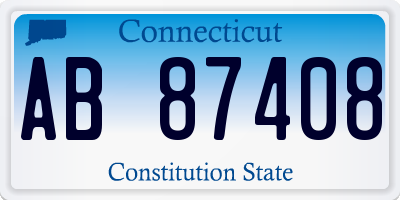 CT license plate AB87408