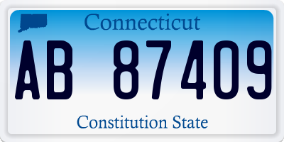 CT license plate AB87409