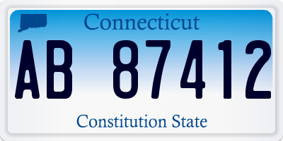 CT license plate AB87412