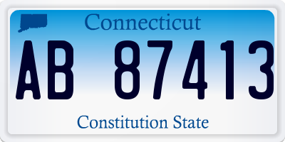 CT license plate AB87413