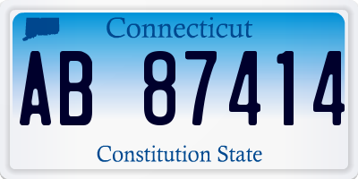 CT license plate AB87414