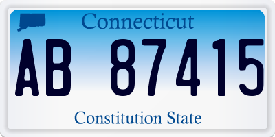 CT license plate AB87415