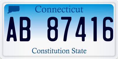 CT license plate AB87416