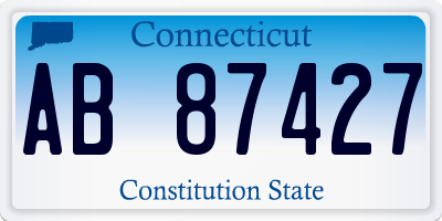 CT license plate AB87427