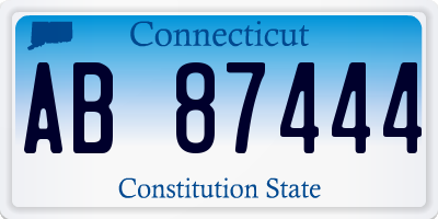 CT license plate AB87444