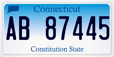 CT license plate AB87445