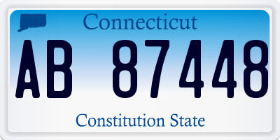 CT license plate AB87448