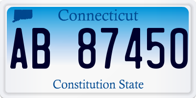 CT license plate AB87450