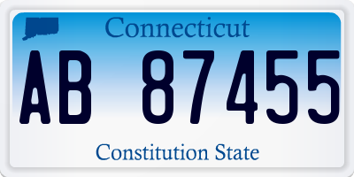 CT license plate AB87455