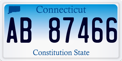 CT license plate AB87466