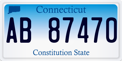 CT license plate AB87470