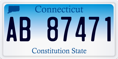 CT license plate AB87471