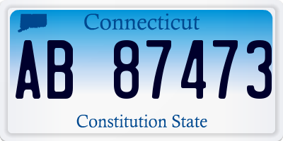 CT license plate AB87473