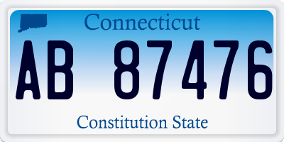 CT license plate AB87476