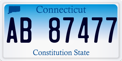 CT license plate AB87477