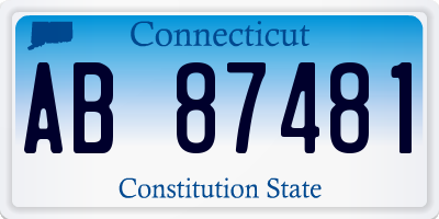 CT license plate AB87481