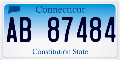 CT license plate AB87484