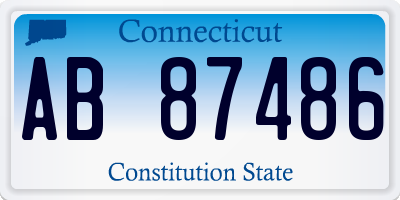 CT license plate AB87486