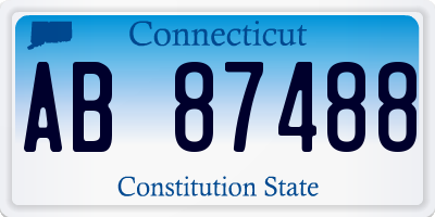 CT license plate AB87488