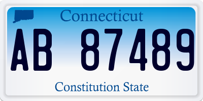 CT license plate AB87489