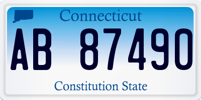 CT license plate AB87490