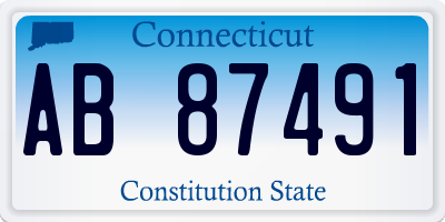 CT license plate AB87491