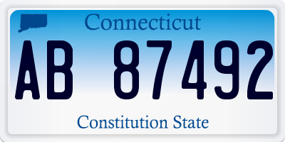CT license plate AB87492
