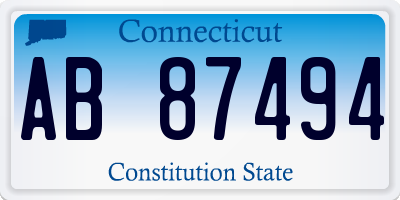 CT license plate AB87494